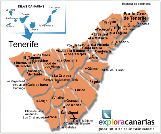 Mappa di Tenerife