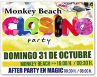 Closing Party al Monkey Beach Closing Party al Monkey Beach